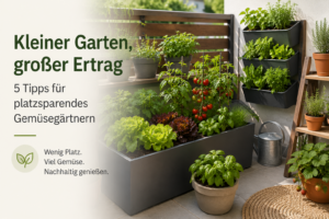 Kleiner Garten, großer Ertrag: 5 Tipps für platzsparendes Gemüsegärtnern