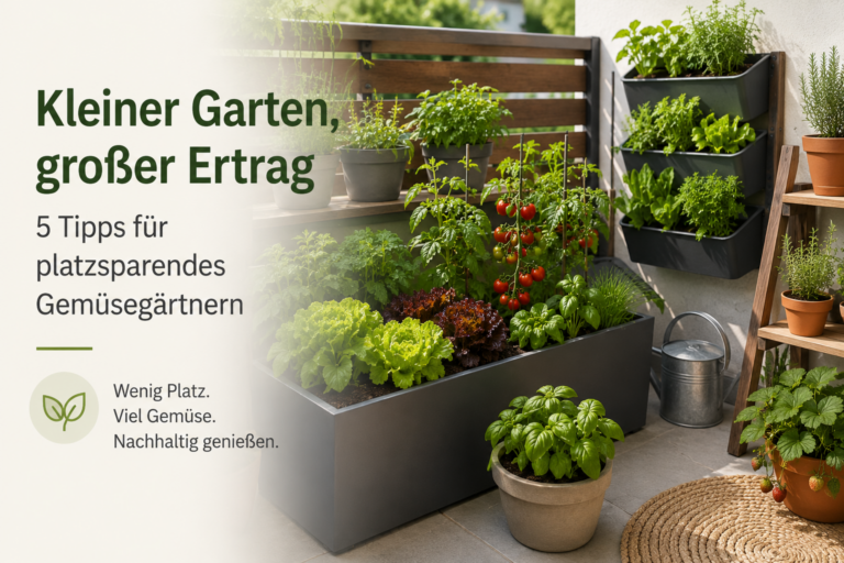 Kleiner Garten, großer Ertrag: 5 Tipps für platzsparendes Gemüsegärtnern
